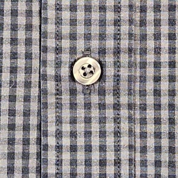 Roundtree & Yorke Shirt Men's 2XT Gray Plaid Button Down Long Sleeve Workwear - Picture 11 of 15